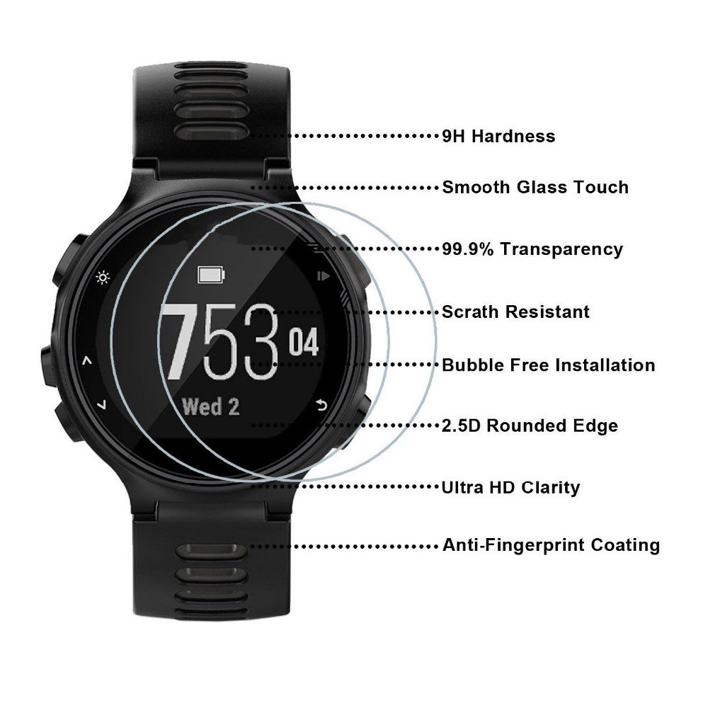 Kính cường lực 9H cho đồng hồ thông minh Garmin Forerunner 735XT / 225 / 235