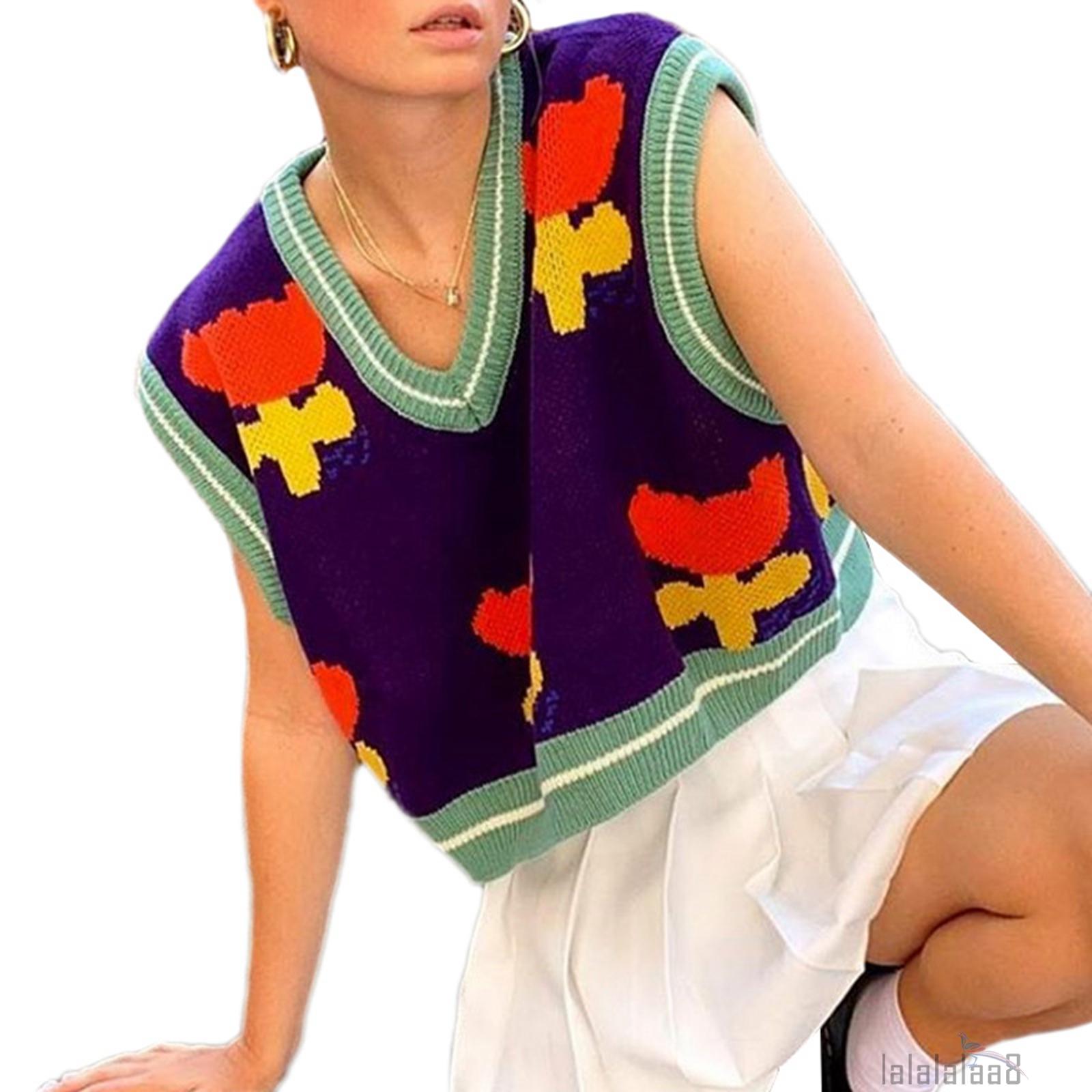 Áo Lửng Không Tay Cổ Chữ V Họa Tiết Hoa Quyến Rũ Cho Nữ Laa8 | BigBuy360 - bigbuy360.vn