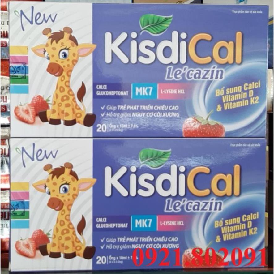 kisdical lecazin bổ sung calci k2 giúp bé ăn ngon, tăng chiều cao kozo hộp 20 ống