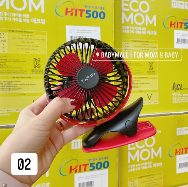 QUẠT SẠC MINI  xoay góc 720 độ,32 tiếng, đế kẹp đa năng full màu