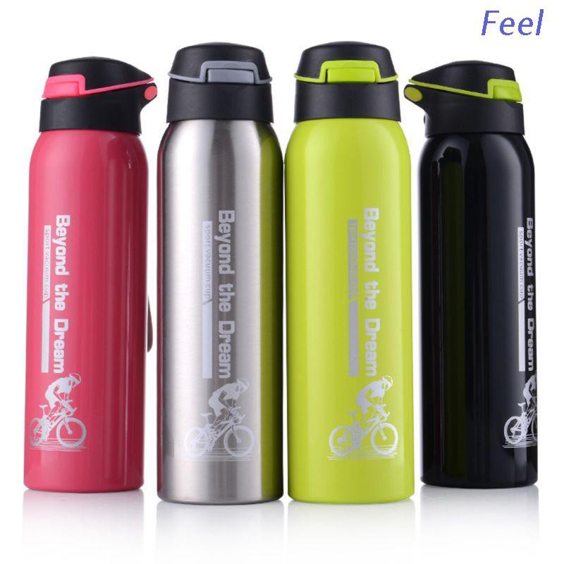 Bình nước giữ nhiệt 500ml bằng thép không gỉ kiểu dáng mới lạ dành cho xe đạp leo núi
