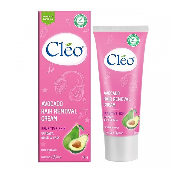 🌸🌸Kem tẩy lông Cleo Avocado Hair Removal Cream Sensitive Skin - 50g