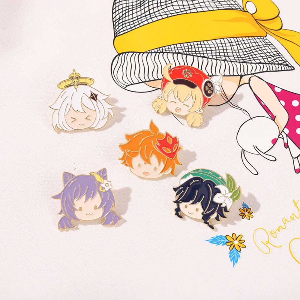 Ghim cài áo bằng kim loại họa tiết hoạt hình dễ thương bắt mắt