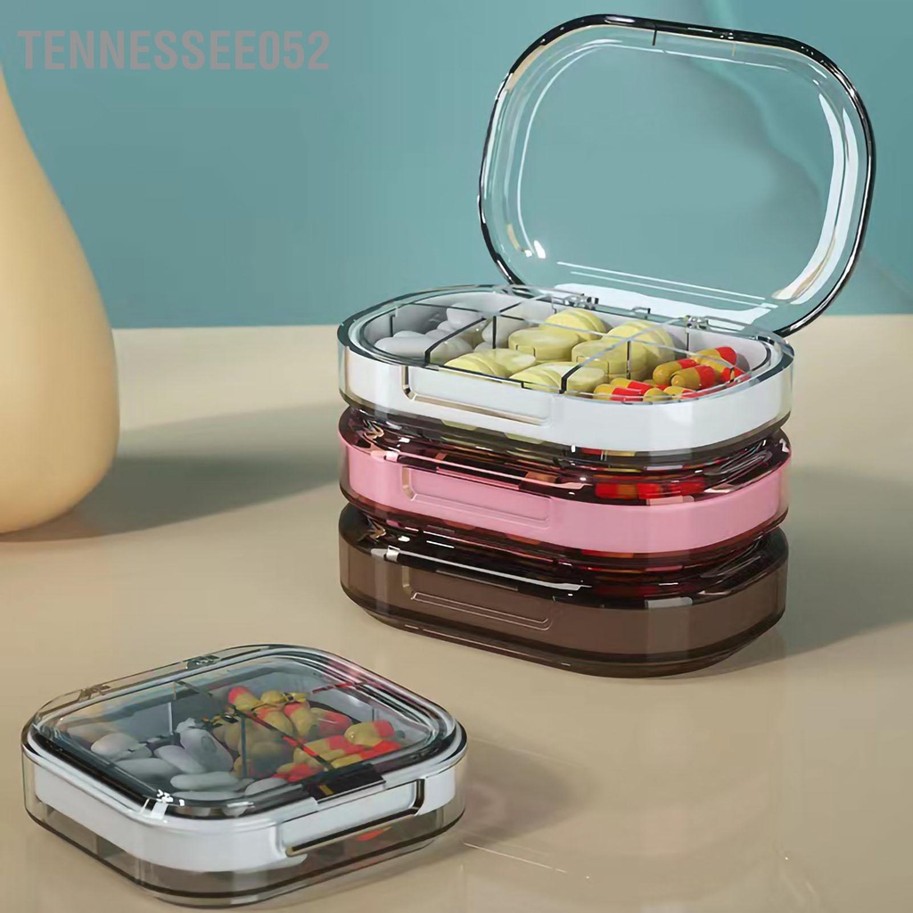 Tennessee052 Hộp đựng thuốc nhỏ cầm tay Du lịch Thuốc pha chế gia dụng Thực phẩm đình bảo quản kín