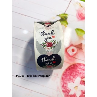 Sticker in chữ thank you ( set 20 tem )