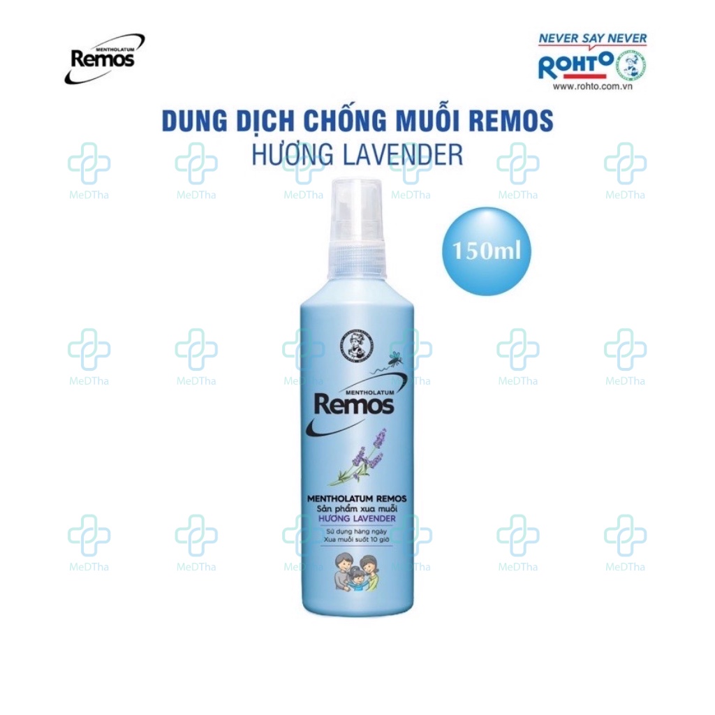 Xịt Muỗi Remos - Đuổi Muỗi, Hương Lavender, Hương Sả Chanh, Hương Cam (70g/60ml/150ml) [Chính Hãng]
