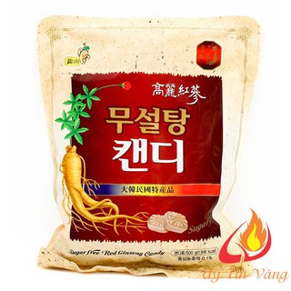 Gói kẹo sâm không đường trắng 500gr