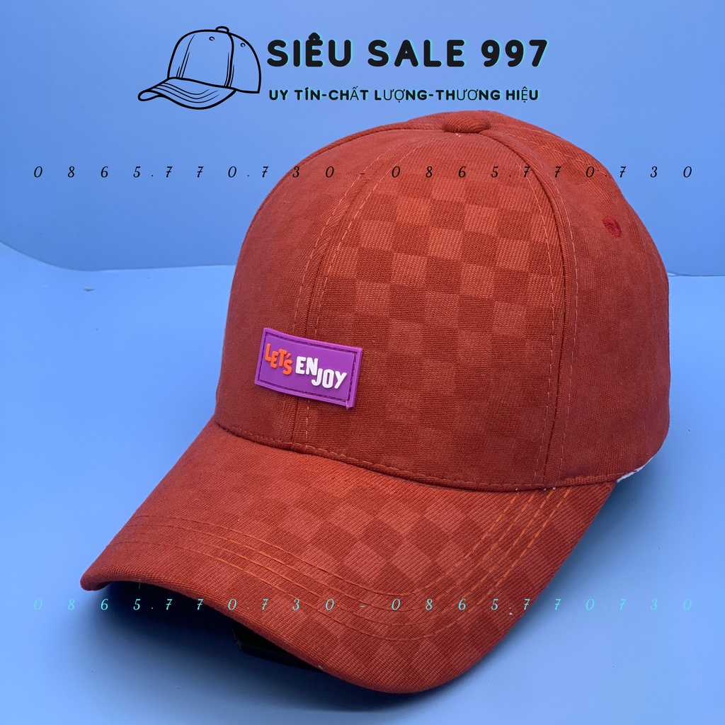 NÓN KẾT NHUNG CARO LOGO ENJOY NHIỀU MÀU FORM SIÊU ĐẸP THỜI TRANG CÁ TÍNH DỂ PHỐI ĐỒ