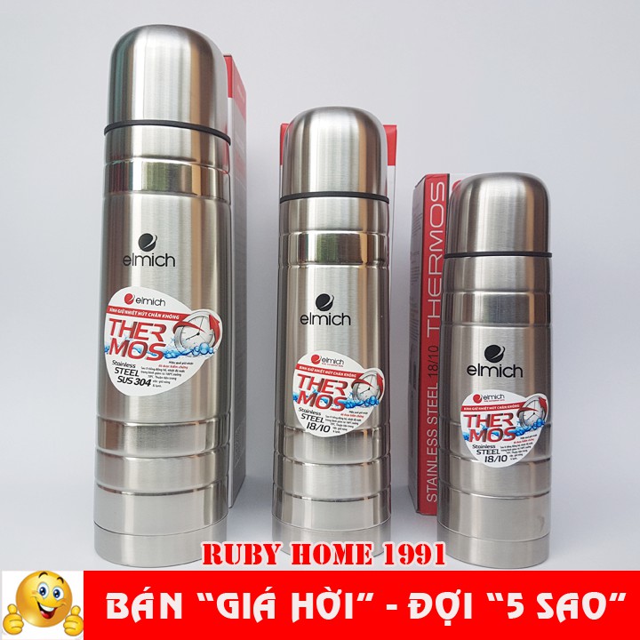 Bình giữ nhiệt Elmich inox 304 EL519x, phích giữ nhiệt nhập khẩu