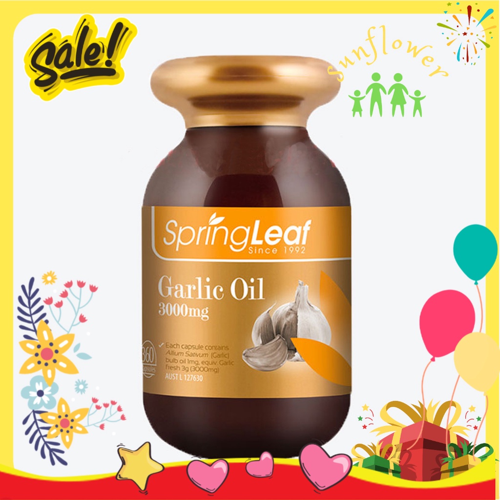 Tinh dầu tỏi Garlic Oil 3000mg Spring Leaf 360 viên của Úc