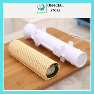 Khuôn ống làm Sushi, cuốn Sushi, Gimbab cơm cuộn siêu nhanh. Kích thước 29*7*7cm (Tặng mành cuộn vá múc cơm)