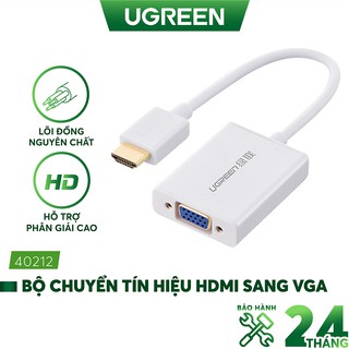 Bộ chuyển tín hiệu HDMI sang VGA kèm theo âm thanh dài 15CM UGREEN MM102