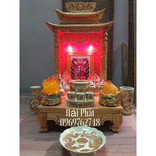 ( Hỗ Trợ Vận Chuyển) Combo Ban Thần Tài 41 Mái Chùa Hải Phát