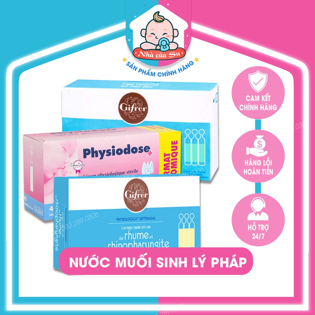 Nước muối sinh lý Gifrer Pháp Chính hãng, Tép muối vệ sinh mắt