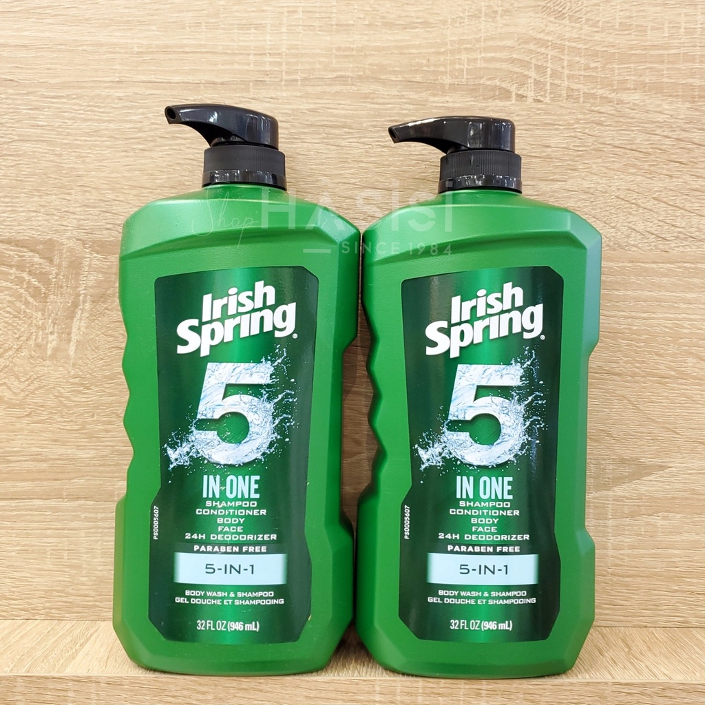 SỮA TẮM GỘI CHO NAM IRISH SPRING 5IN1 MỸ 946ML CHÍNH HÃNG - 10446