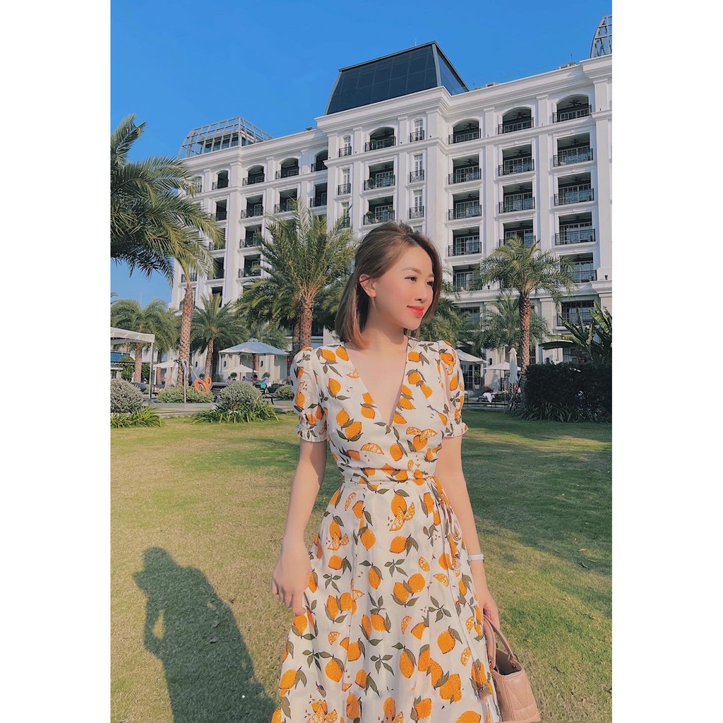Đầm maxi tay ngắn họa tiết siêu cute - Adela Dress