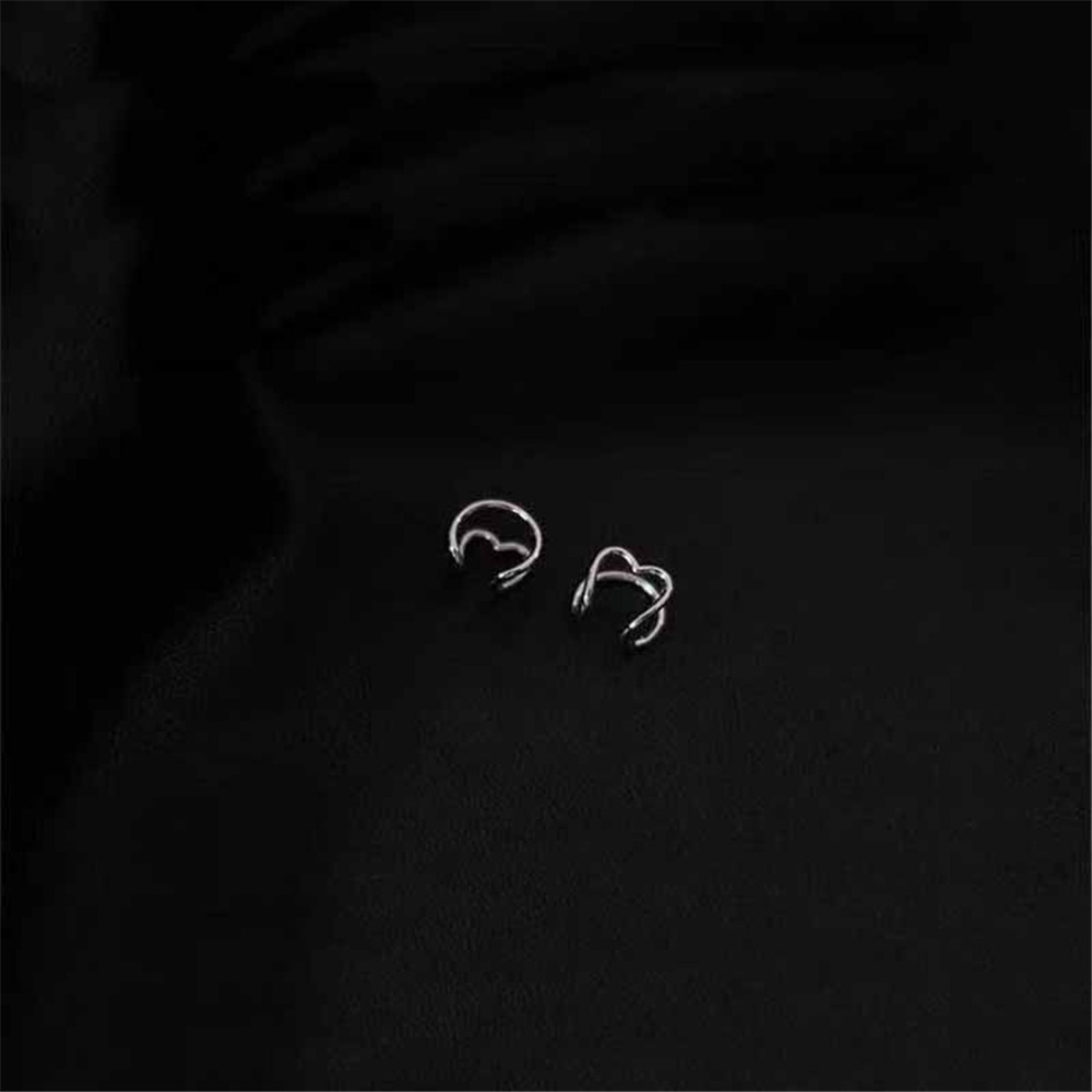 ✨✨Bông tai kẹp không xỏ lỗ thiết kế hai mặt hình trái tim phong cách cá tính thời trang cho nữ