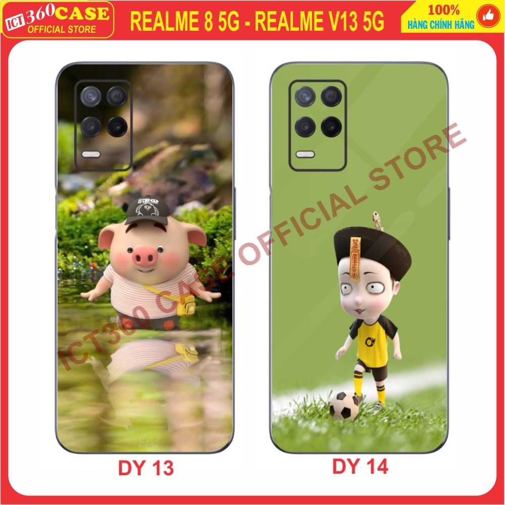 Ốp lưng kính Realme 8 5G, Realme V13 5G - Nhận in ảnh theo yêu cầu