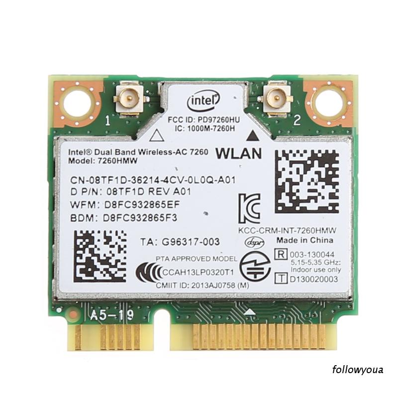 Thẻ kết nối không dây PCI-E tương thích kết nối bluetooth 4.0 kênh kép cho Intel 7260 AC