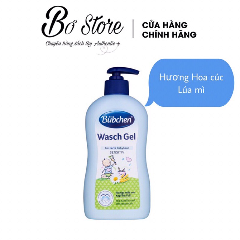 [NỘI ĐỊA ĐỨC] Sữa tắm gội Bubchen cho bé, có vòi tiện lợi 400ml