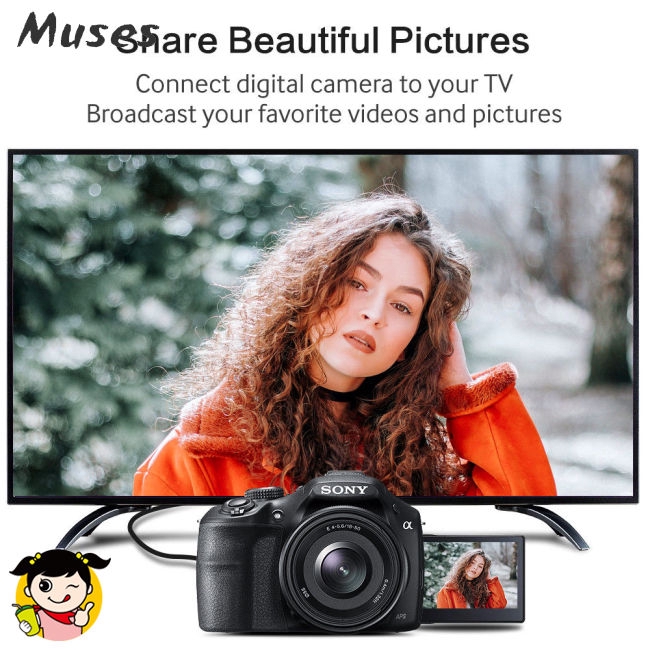 Muse07 3' 6' 10' Cáp HDMI Cáp Adapter HDMI sang HDMI Kết nối type C male 4K video