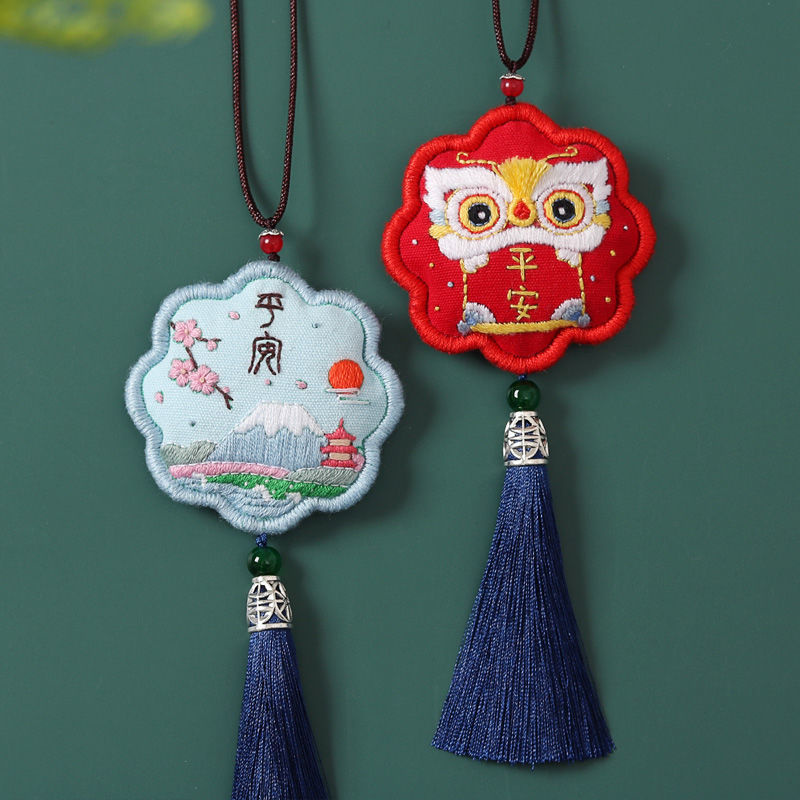 Tự làm / thêu phong cách Trung Quốc / mặt dây chuyền xe hơi / dệt tay / quà tặng / thêu