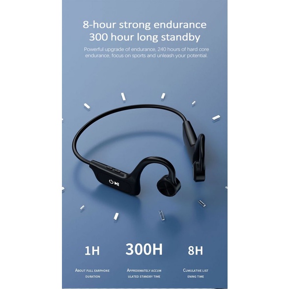 G8 Bone Conduction Tai Nghe Tai Nghe Bluetooth-Tương thích 5.0 Earburds Không Dây Tai Nghe Thể Thao Không Thấm Nước Hỗ Trợ Thẻ TF 『 rccu 』