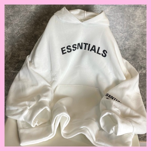 Áo hoodie ESSEN Unisex - Sweater có mũ dáng rộng tay phồng phối túi chữ in phong cách Ullzang - HANHAN SHOP