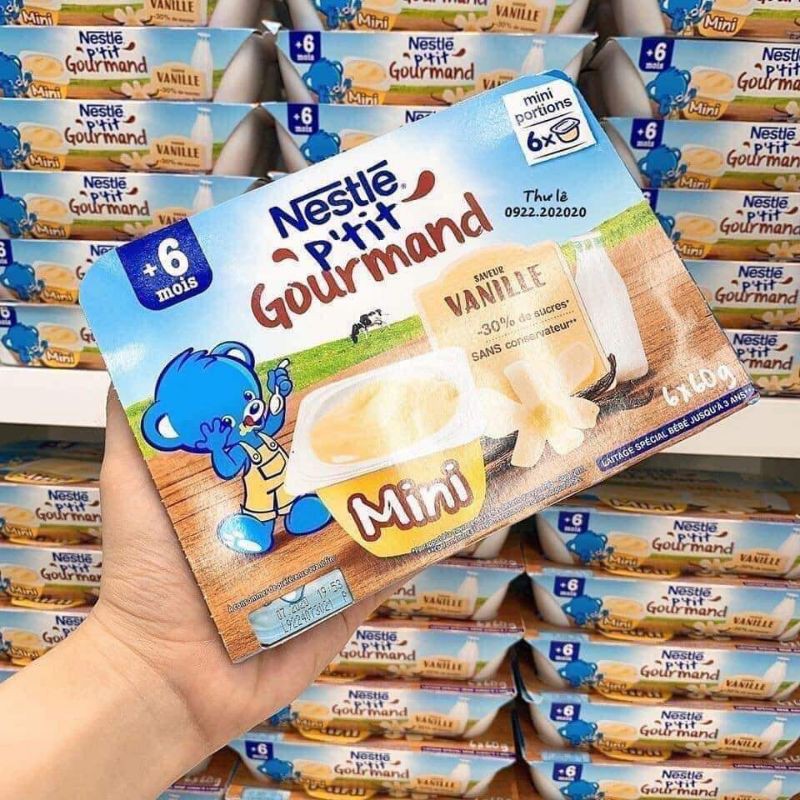 Váng sữa Nestle 6×60g không cần bảo quản lạnh cho bé từ 6m+ Date 11/ 2021