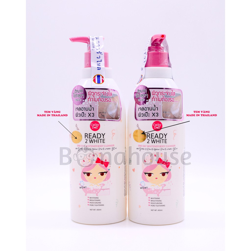 Sữa Tắm Trắng Da Cathy Doll Ready 2 White One Day Whitener Body Cleanser (450ml)