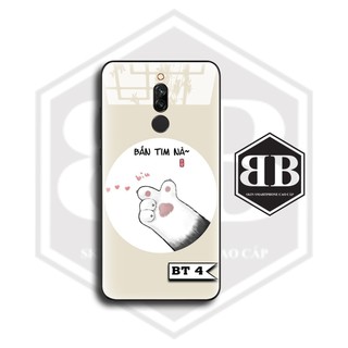 Ốp lưng kính cường lực Xiaomi Redmi Note 8 / Redmi Note 8 Pro / Redmi 8 / Mi 8 Lite thả tim kute