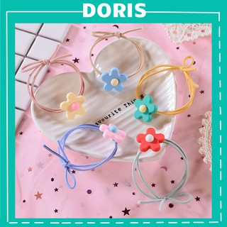 Dây cột tóc thun hoa 5 cánh hàn quốc - ảnh thật - doris house