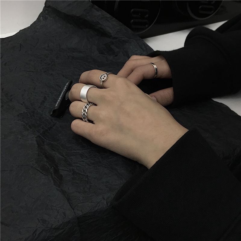 Nhẫn Kiểu Tối Màu 2210026 Nhẫn Thời Trang Phong Cách Retro