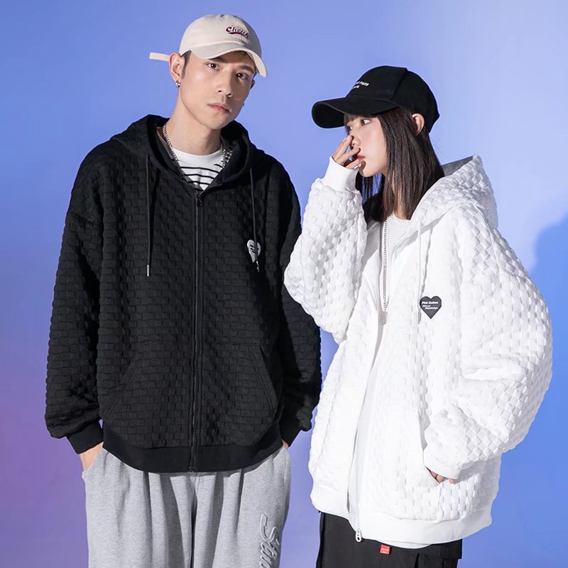 Áo Khoác Hoodie Nam Nữ Màu Trơn Phối Dây Xích Kiểu Hàn Quốc Thời Trang Cho áo khoác hoodie zip nữ áo khoác hoodie form rộng áo khoác hoodie cặp