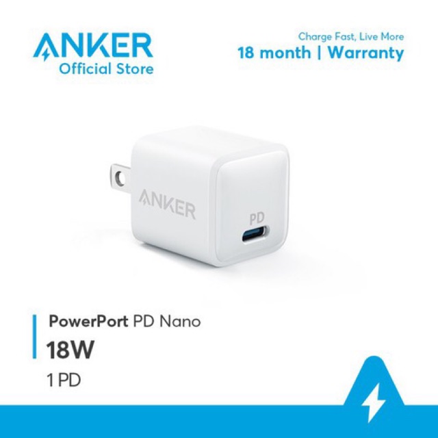 Củ sạc nhanh 18W Anker PowerPort PD Nano chính hãng
