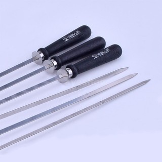 Ayeshow Barbecue Skewer Grilling Kabob Reusable Metal Skewers Heavy Duty Stainless Steel BBQ Shish K