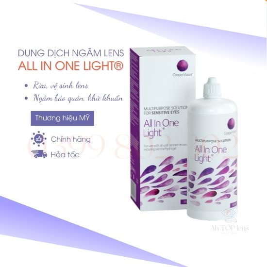 Nước ngâm rửa và khử khuẩn kính áp tròng All In One Light 360ml (thương hiệu Mỹ)