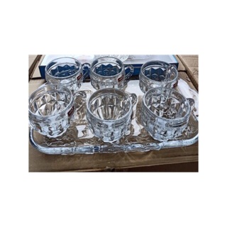 Bộ khay kèm 6 cốc thuỷ tinh