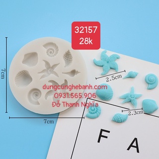 Khuôn Silicone Sò Sao Biển Sà Cừ Nhỏ 1cm 2cm