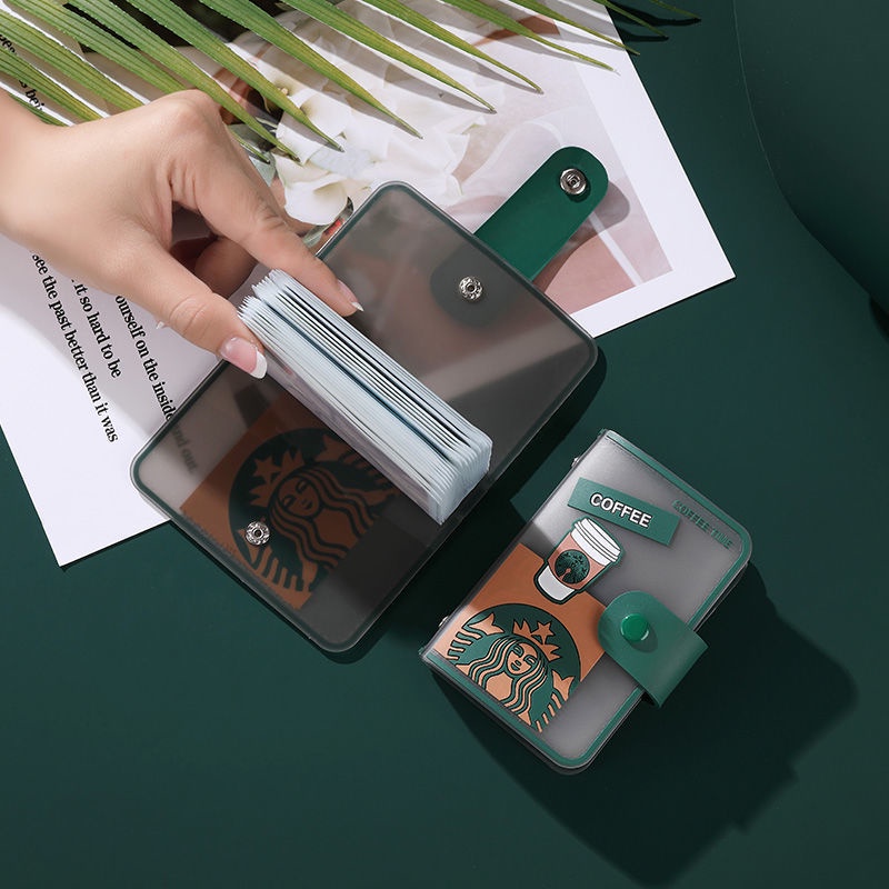 Ví Đựng Thẻ In Hình Starbucks Thời Trang Cao Cấp