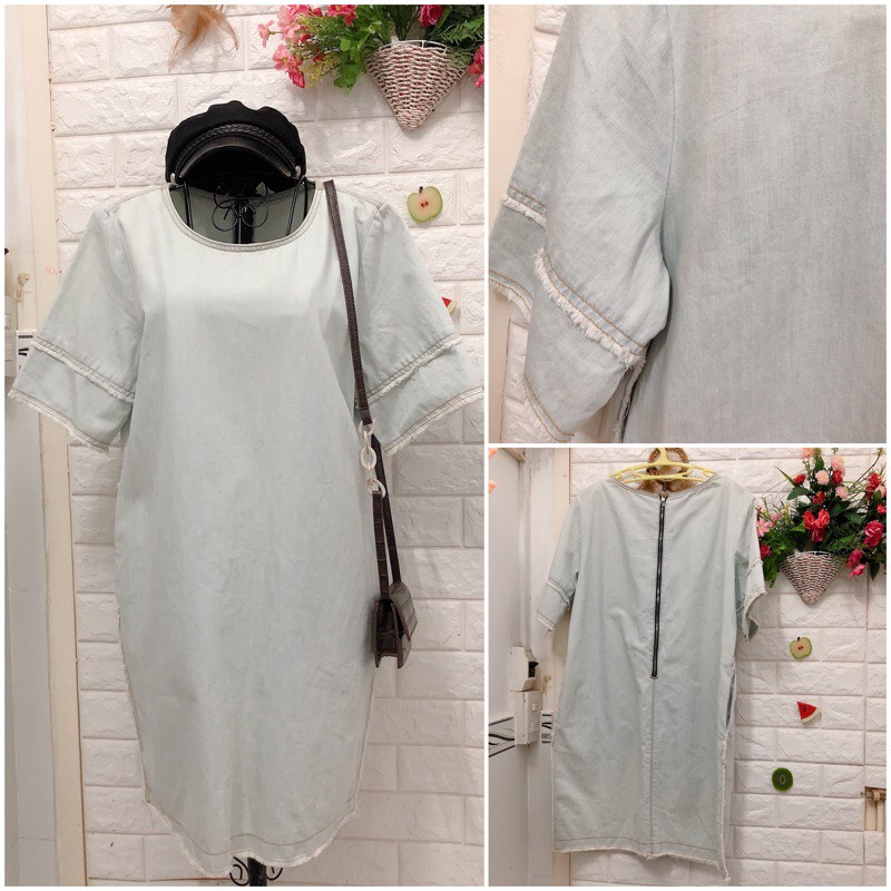 Đầm denim xinh giá rẻ dưới 60 kg