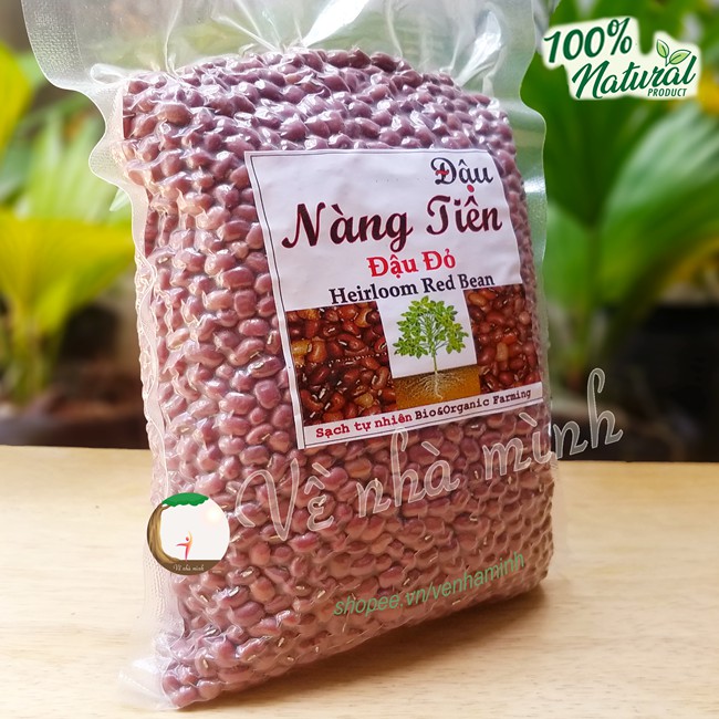 ĐẬU ĐỎ THUẦN CHỦNG HỮU CƠ TỰ NHIÊN 100% 500g ( Hạt đỗ đỏ Nàng Tiên ) dùng nấu chè, làm giá đậu, làm bánh & sữa...