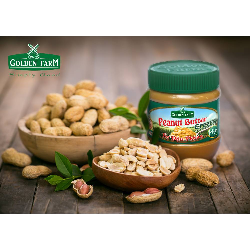 Bơ Đậu Phộng Mịn/Hạt Golden Farm Đủ Size Chính Hãng - Đậu Phộng Nguyên Chất