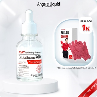 Serum dưỡng trắng làm đều màu da Angel Liquid 7 Day Whitening Program Glutathione 700 V-Ample 30ml