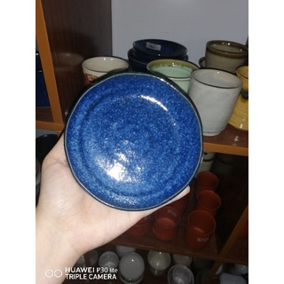 Gốm Nhật Bản  : đĩa men lam ngọc -110