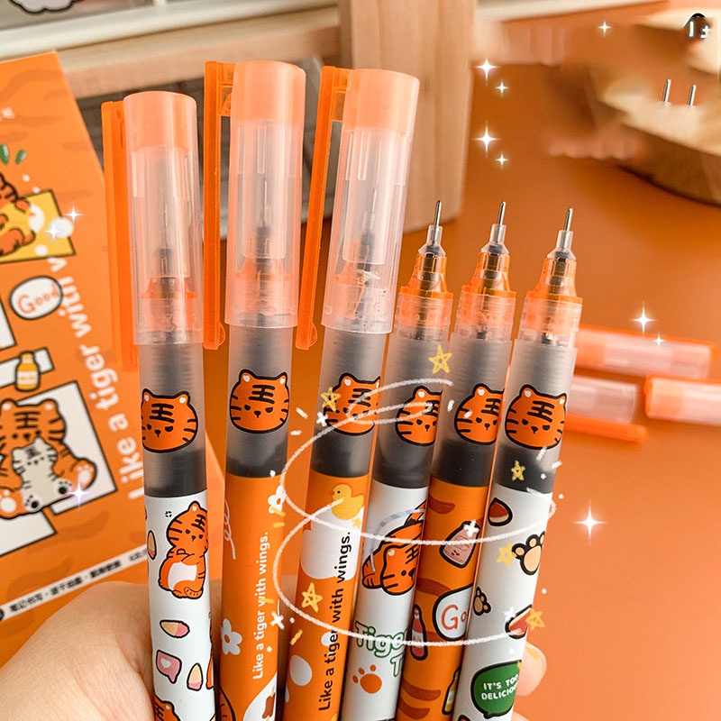 Út mực gel 0.5mm nhiều màu cute nắp đậy dùng để viết trang trí sổ dễ thương nét chữ đẹp QUTI B13