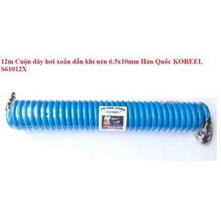 12m Cuộn dây hơi xoắn dẫn khí nén 6.5x10mm Hàn Quốc KOREEL S61012X