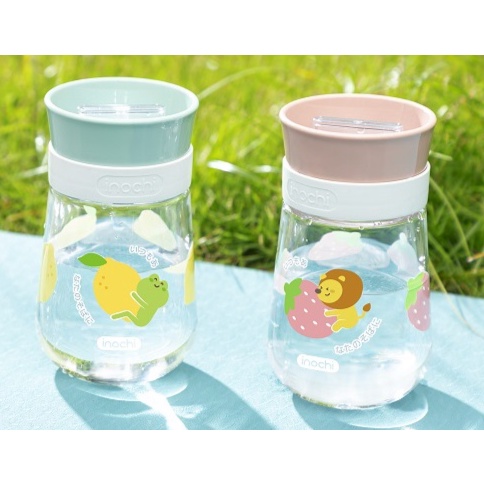 Bình tập uống thông minh Goki Circle 350ml - Chính hãng inochi - chất liệu nhựa cao cấp,an toàn cho trẻ nhỏ.