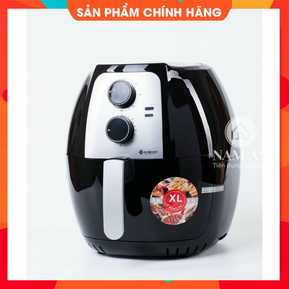 Nồi Chiên Không Dầu [FREESHIP] Chef & Chef 6.5 lít Ảnh Thật - Bảo hành 12 tháng