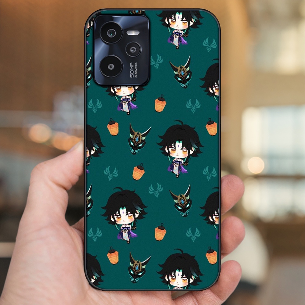 Ốp lưng Realme C35 viền đen in hình Xiao Genshin Impact